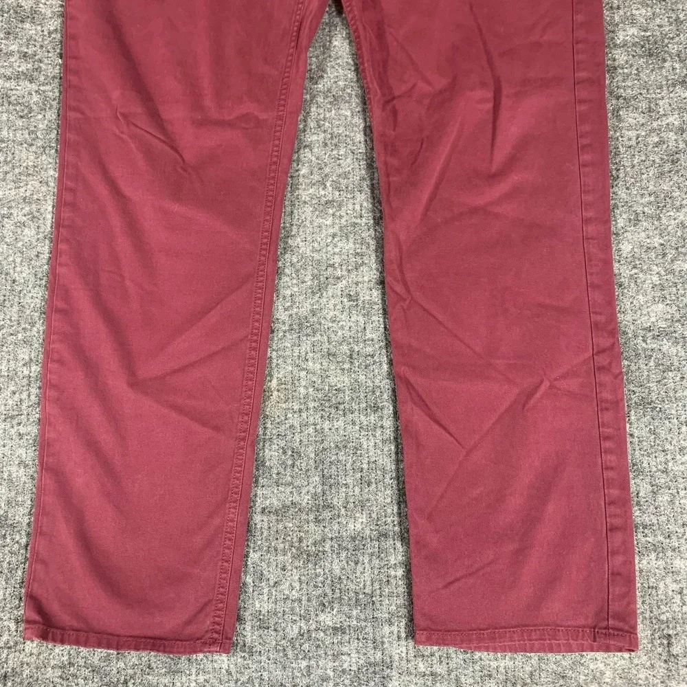Brooks Brothers‎ Pants Mens 36x32 Red Slim Chino Flat Front Straight Leg Comfort
